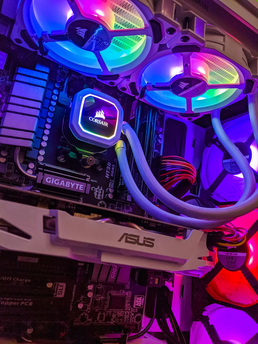 I recently upgraded the gaming PC I built my fiancée, upgrading the CPU Cooler to be a much more powerful system (that included RGB) and move to a white Corsair case to start a nice clean colour scheme. Once I booted it up I thought the way the colours were too good to ignore ;)